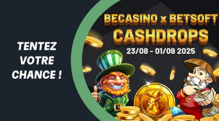 BeCasino et Betsoft offrent 2.500 € avec les Cashdrops : tournez la roue de la fortune