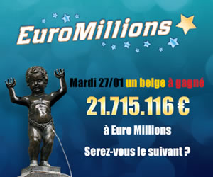 Un belge a gagné 21.715.116 € à l'Euro Millions le 27 janvier