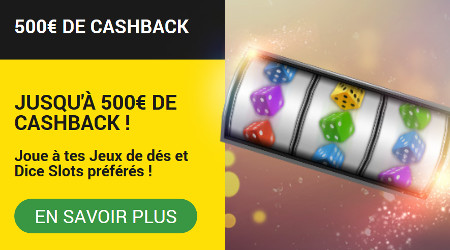 Profitez d'un cashback de 20 % sur les jeux de dés et les Dice  slots sur BetFirst Casino