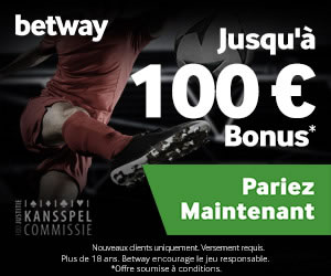 Bonus de 100 € sur betWay avec le code bonus 62172