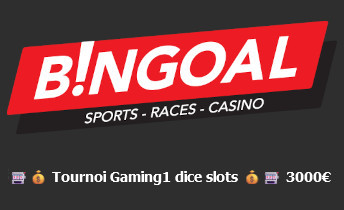 Tournoi Gaming1 sur le casino Bingoal - 3.000 euros