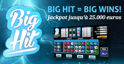 Big Hit 25000 euros de jackpot sur Blitz.be