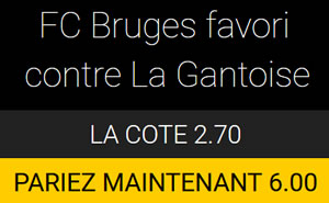 La Gantoise x FC Bruges : cote boostée à 6.0 pour la victoire de Bruges