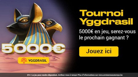 Une cagnotte de 5.000 euros à se  partager sur les jeux Yggdrasil du casino Bwin