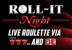 Roulette interactive Roll-It Night du casino777.be sur 2BE