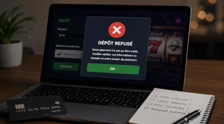 D&eacute;p&ocirc;t refus&eacute; sur un casino en ligne : comprendre les causes les plus fr&eacute;quentes en Belgique