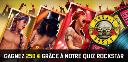 250 € de bonus sur la machine à sous Guns N' Roses