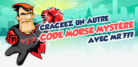 Craquez le code morse et recevez un bonus de 30 % sur casino777.be