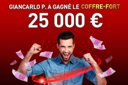 Giancarlo P. déverrouille le coffre-fort du casino777 et gagne 25.000 euros