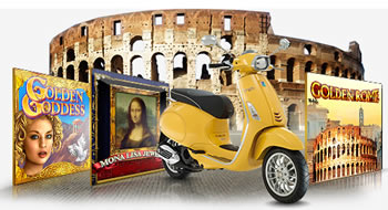 Un scooter Vespa et un voyage à Rome à gagner sur casino777.be