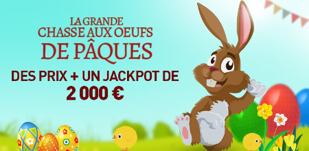 2.000 € de jackpot pour Pâques et des prix au Casino777