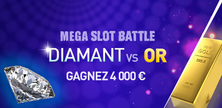 4.000 € à gagner à la Mega Slot Battle : Diamant vs Or