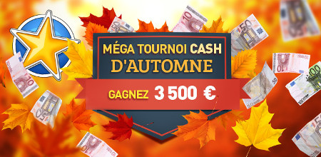 3.500 euros et des parties gratuites à gagner avec le tournoi d'automne