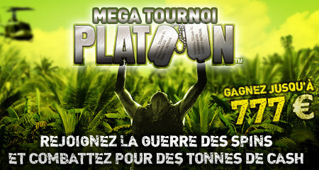Participez au Mega tournoi Platoon sur le casino777