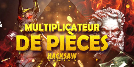 Multiplicateurs de pièces Hacksaw Gaming : 50 % à  200 % de boost sur le casino777