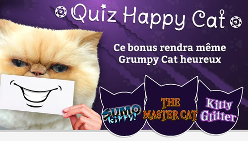 Quiz Happy Cat avec 35 % de bonus à la clé