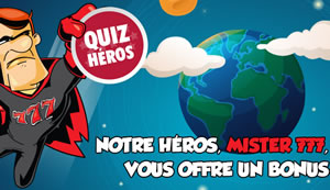 35 % de bonus en répondant au quiz héros de Casino777.be