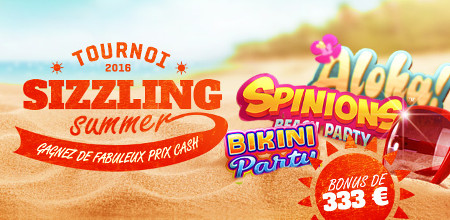 Tournoi Sizzling-Summer sur Casino777.be (Bonus de 333 €)