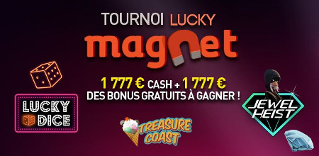 Du cash et des bonus à se partager lors du tournoi Lucky Magnet