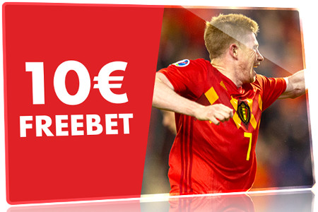 10 € de freebet pour le match Saint-Marin x Belgique