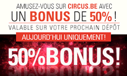 Bonus 50 % Circus.be