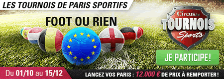 12.000 € de prix à gagner pendant le tournois de paris sportifs Foot ou Rien de Circus.be