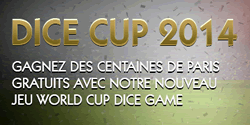 Dice Cup 2014, Golden Palace offre des paris