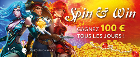 Spin & Win : 100 euros par jour à gagner sur Golden Palace
