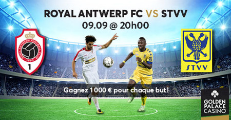 Royal Anvers x Saint Trond : 1.000 € par but à gagner