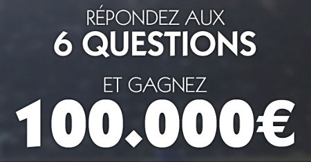 100.000 € à gagner en répondant à un quizz sur Golden Palace