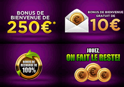 JackpotParty.be : Bonus de bienvenue / Bonus de recharge mensuel / Offre de remboursement