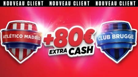Atl&eacute;tico Madrid x  FC Bruges&nbsp;: 80 euros en plus si les Belges marquent avec  Ladbrokes