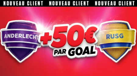 Anderlecht x Union St-Gilloise&nbsp;: Gagnez 50 euros par but avec  Ladbrokes
