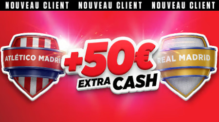 Atletico x Real ce samedi : pariez 5 € et gagnez 50 € cash avec Ladbrokes