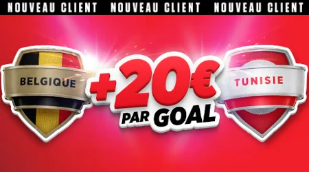 Belgique x Tunisie&nbsp;: 20 euros d'extra par but marqu&eacute; avec Ladbrokes