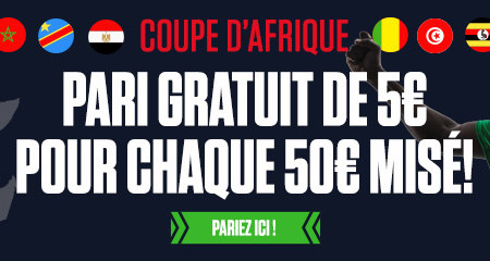 Coupe d'Afrique : pari gratuit de 5 € pour chaque 50 € misé
