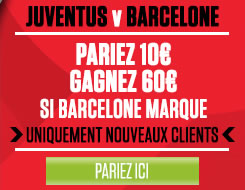 Cote de 6.0 pour la Finale Juventus x FC Barcelone