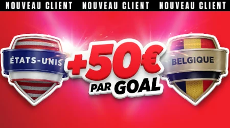 &Eacute;tats-Unis x Belgique&nbsp;: Recevez 50 euros d'extra par but avec le  bookmaker Ladbrokes