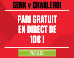 10 € de pari live offert pour Genk x Charleroi sur Ladbrokes