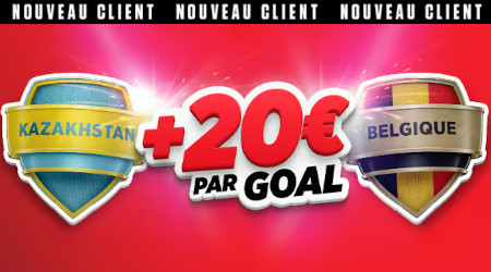 Kazakhstan x Belgique : Empochez 20 euros en plus par but avec  Ladbrokes