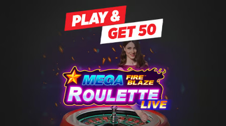 Mega Fire Blaze Roulette  Live : Gagnez 50 euros d'extra avec Ladbrokes Casino