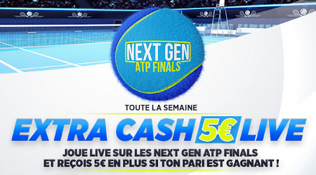 NextGen ATP Finals : un extra cash par jour vous attend sur le site Ladbrokes