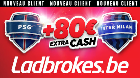 PSG x Inter Milan : Gagnez jusqu'à 80 € en extra cash grâce à Ladbrokes si Dembélé marque