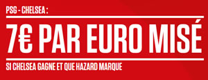 Ladbrokes.be vous offre 7 fois votre mise pour le match PSG x Chelsea