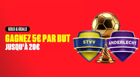 STVV x Anderlecht&nbsp;: 5 euros d'extra cash par but avec Ladbrokes