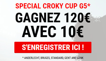 Croky Cup : 120 euros si Anderlecht, Bruges, Standard, La Gantoise et Genk gagnent