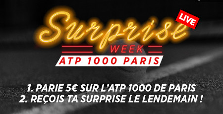 ATP 1000 Paris : Un cadeau par jour en  pariant avec le bookmaker Ladbrokes