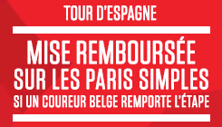 Pari remboursé si un coureur belge remporte l'étape de la Vuelta