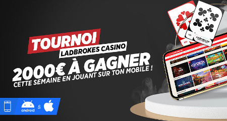 2.000 euros pour les meilleurs joueurs sur mobile avec Ladbrokes