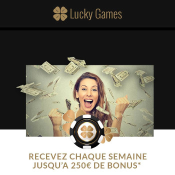 Nouveaux bonus de fidélité sur LuckyGames.be : 250 € par semaine